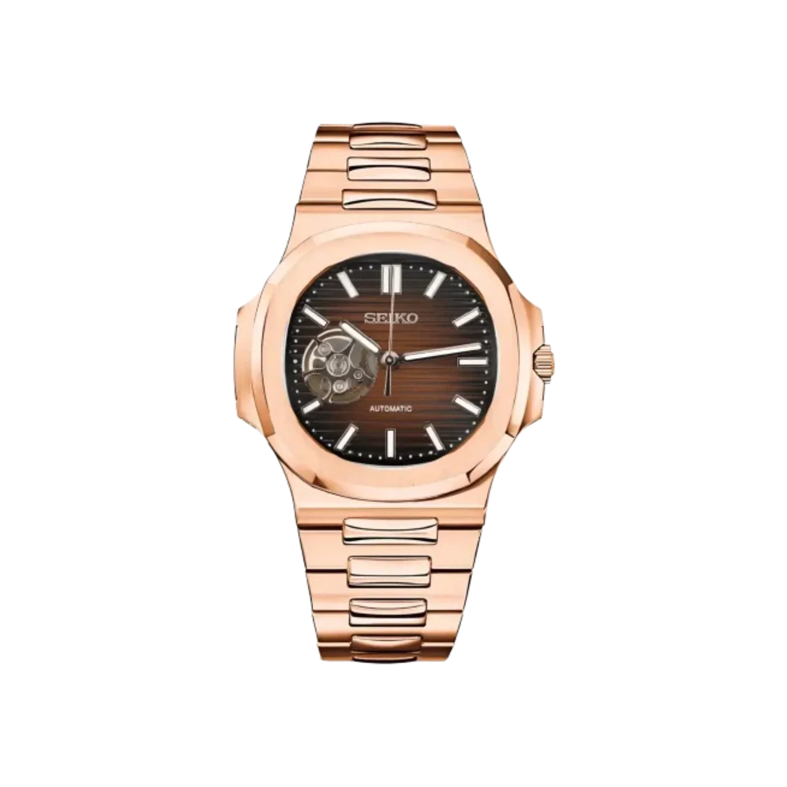 Seiko Nautilus Chocolate Open Heart